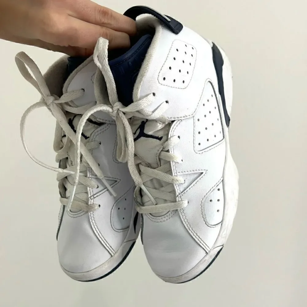 Nike AIR JORDAN 6 MIDNIGHT NAVY PS (PRESCHOOL) 2022 - Picture 10 of 13